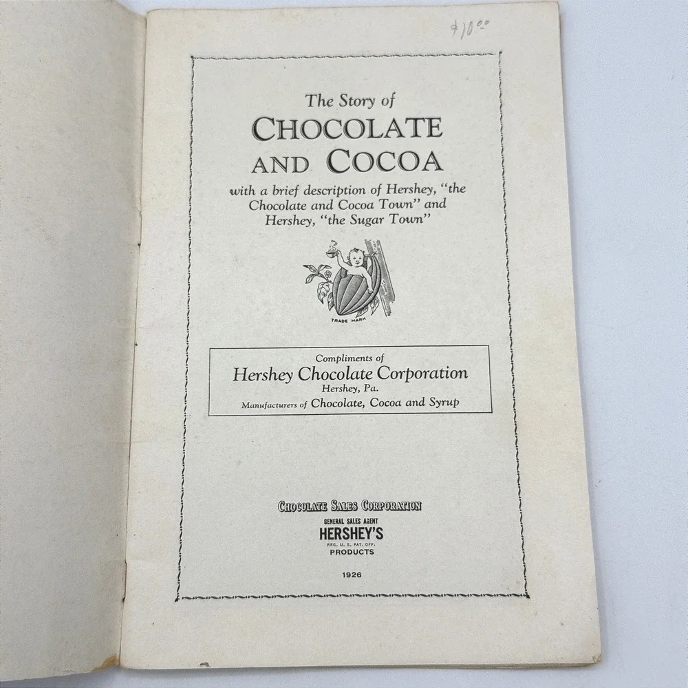 Hershey's The Story of Chocolate and Cocoa Booklet 1926 Vtg Ephemera Americana